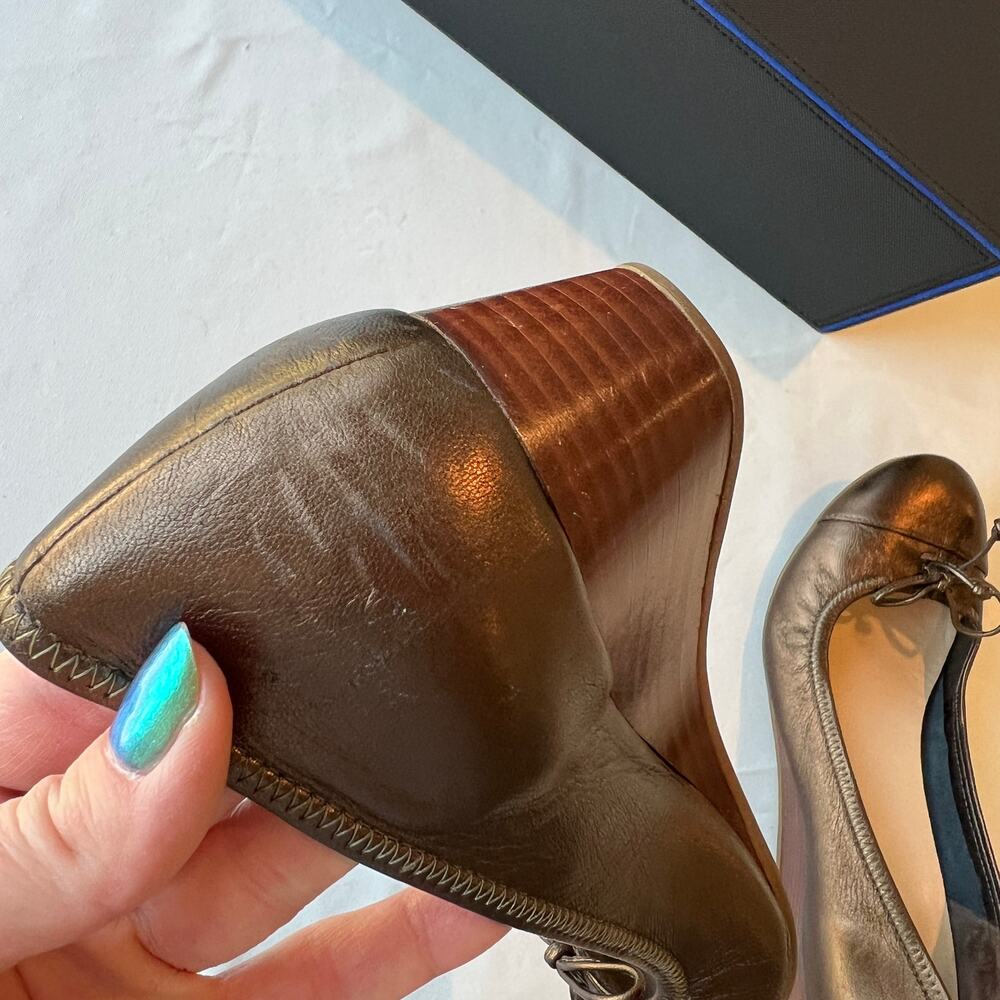 Cole Haan Nike Air Tali Closed Toe Wedge Shoes Copper | Women's size 8 - Picture 8 of 13